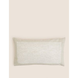 M&S Cotton with Linen Bolster Cushion - Natural Mix, Natural Mix