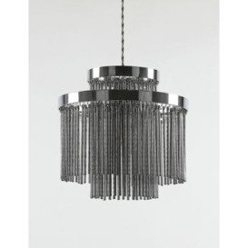 M&S Monroe Glass Easy Fit Ceiling Lamp Shade - Silver, Silver