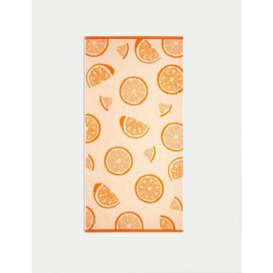 M&S Pure Cotton Orange Slices Beach Towel, Orange