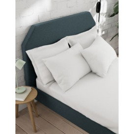M&S Cotton Rich Extra Deep Fitted Sheet - 6FT - White, White,Ochre,Soft Green,Khaki,Soft Pink,Rich Amber,Clay,Mink,Dove,Duck Egg,Light Cream,Chambray