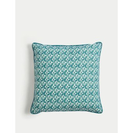 M&S Set of 2 Geometric Outdoor Cushions - Teal Mix, Teal Mix,Purple Mix