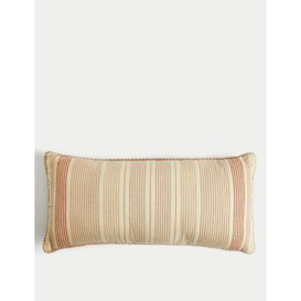 M&S Pure Cotton Corded Outdoor Bolster Cushion - Neutral, Neutral