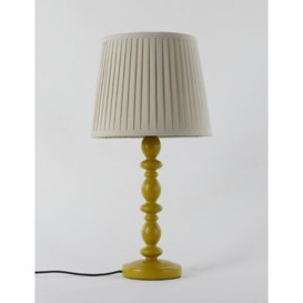 M&S Lotty Wooden Table Lamp - Ochre, Ochre