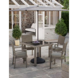 M&S Marlow 4 Seater Garden Table and Chairs - Grey, Grey