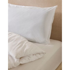 Sleep Solutions Pure Cotton Super Support Pillow - White, White