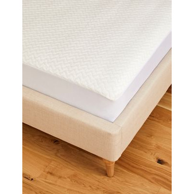 Sleep Solutions Ultra Cool Extra Deep Mattress Protector - DBL - White, White