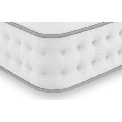 2500 Luxury British Wool Pocket Spring Medium Mattress - 5FT - White, White