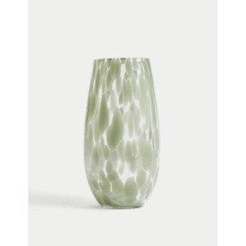 M&S Confetti Glass Vase - Soft Green, Soft Green