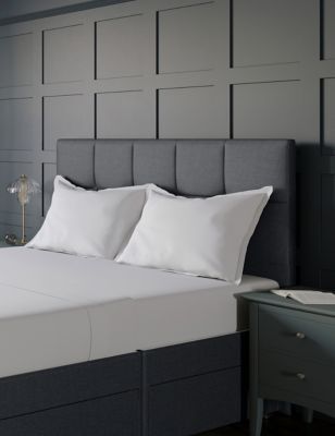 M&S Modern Button Headboard - 6FT - Charcoal, Charcoal,Light Grey,Mink,Silver,Mid Grey,Silver Grey,Natural,Navy,Grey