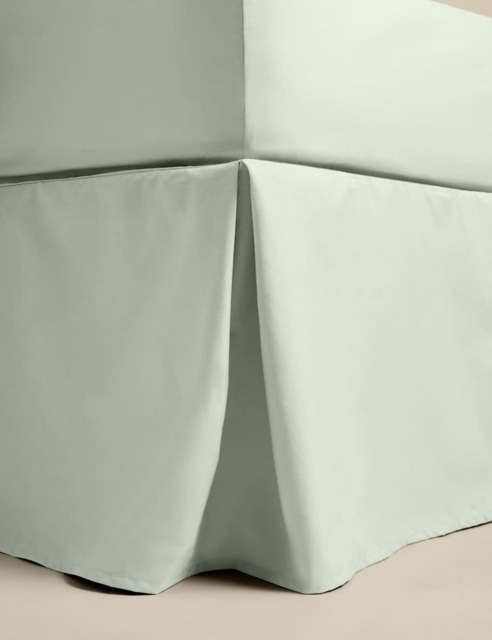 M&S Egyptian Cotton 230 Thread Count Crisp Valance Sage