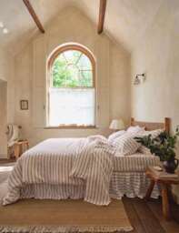 Piglet In Bed Pure Linen Striped Duvet Cover Cream Mix