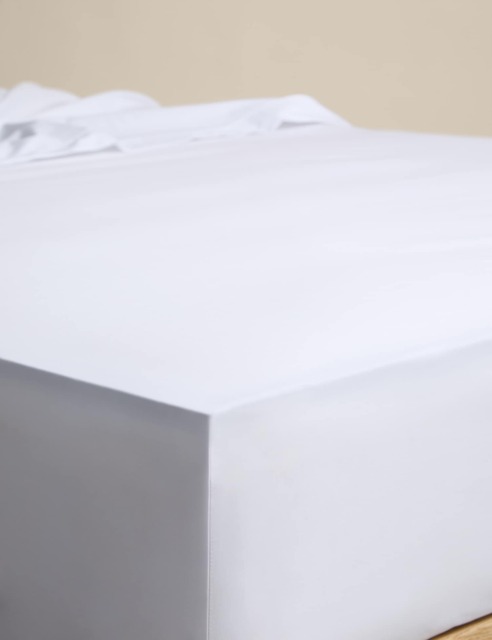 M&S Egyptian Cotton 230 Thread Count StayPut Fitted Sheet White