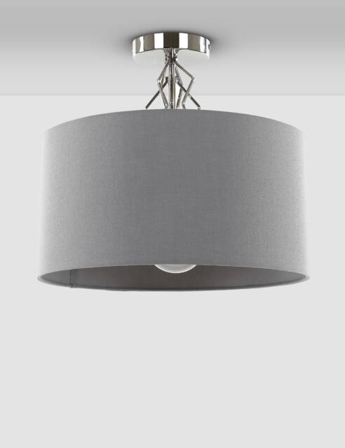M&S Collection Sophia Flush Ceiling Light - Grey, Grey