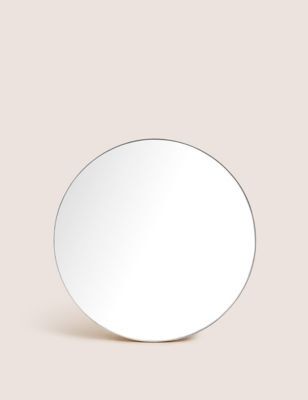 M&S Milan Small Round Mirror - Silver, Silver,Antique Brass,Black