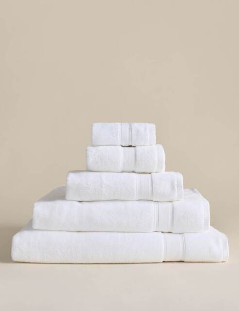 M&S Super Soft Pure Cotton Towel White Mix