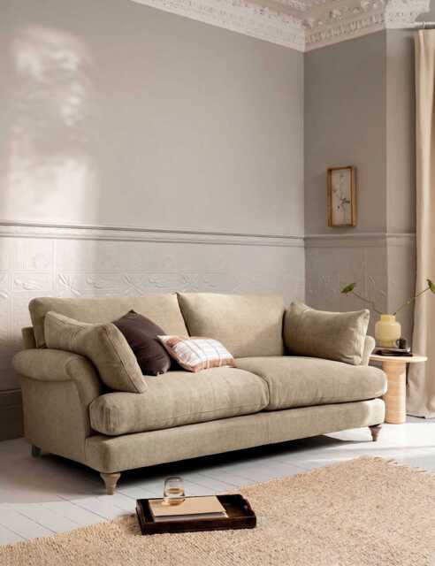 BARKER AND STONEHOUSE Isla 3 Seater Sofa Khaki