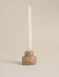 M&S Marble Hybrid Candle Holder Natural