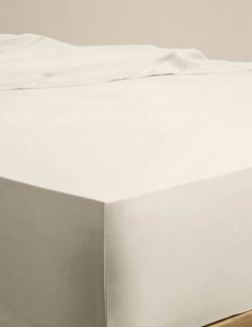 M&S Egyptian Cotton Deep Fitted Sheet Cream