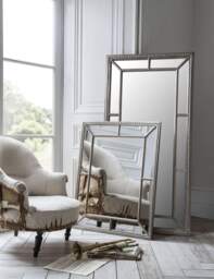 Gallery Direct Lawson Extra Large Rectangular Wall Mirror Silver