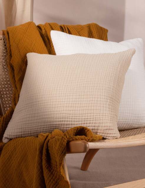 YARD Lark Pure Cotton Cushion Natural