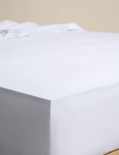 M&S Egyptian Cotton 230 Thread Count StayPut Fitted Sheet White