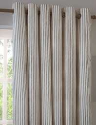 YARD Hebden Striped Blackout Eyelet Curtains Brown Mix