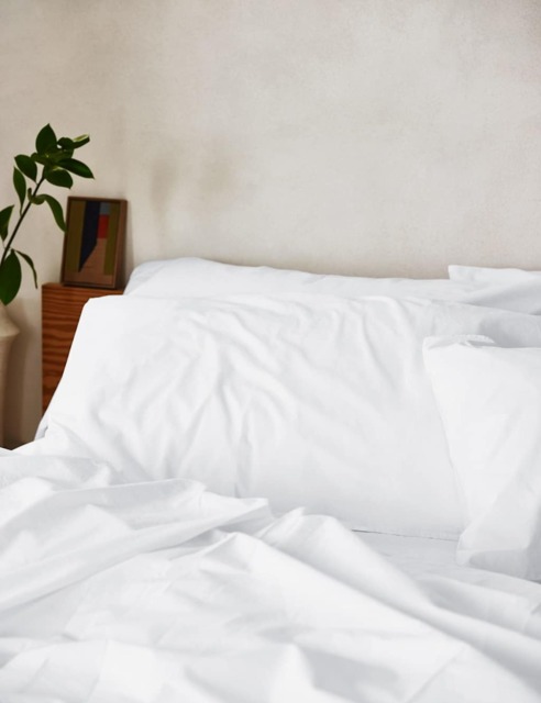 Piglet In Bed Pure Cotton Percale Pillowcase Set White