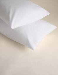 Sleep Solutions 2 Pack Terry Waterproof Pillow Protectors White