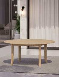 Royalcraft Maris Round 4 Seater Garden Dining Table Natural