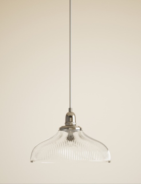 M&S Florence Single Pendant Light Silver