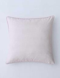 MM Linen Linen Mix Gingham Cushion Pink Mix