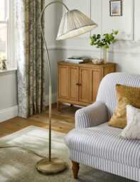 Laura Ashley Willowbrook Metal Floor Lamp Antique Brass
