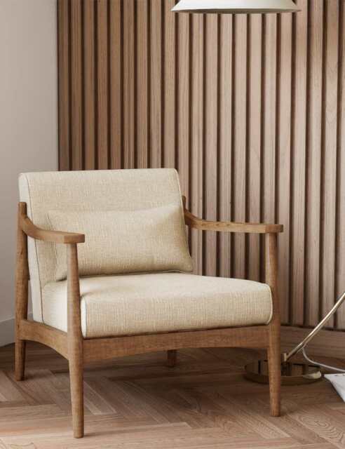 M&S Sherwood Oak Accent Armchair Natural