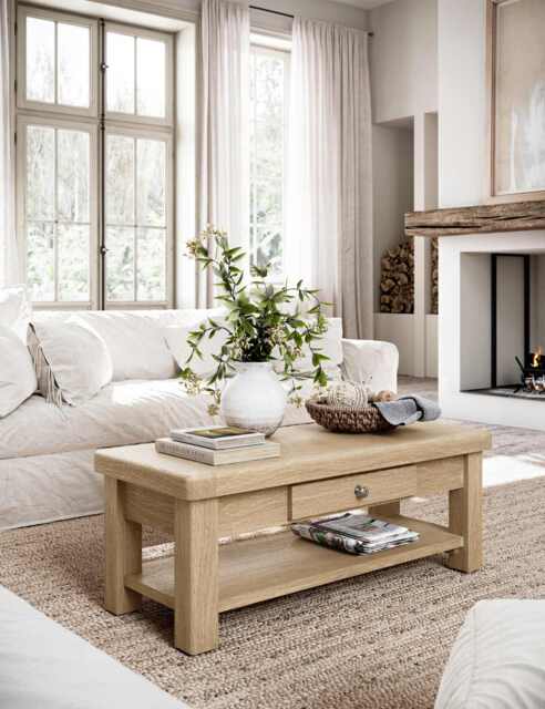 Corndell Normandy Oak Coffee Table Neutral