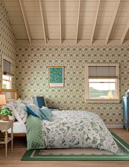 Joules Pure Cotton Festival Pheasants Bedding Set Green