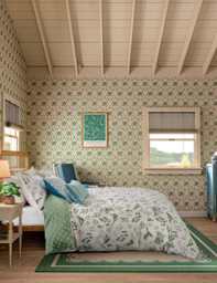 Joules Pure Cotton Festival Pheasants Bedding Set Green