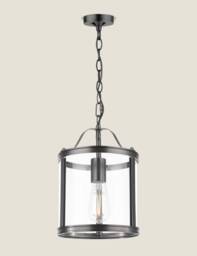 Laura Ashley Harrington Metal Pendant Light Black