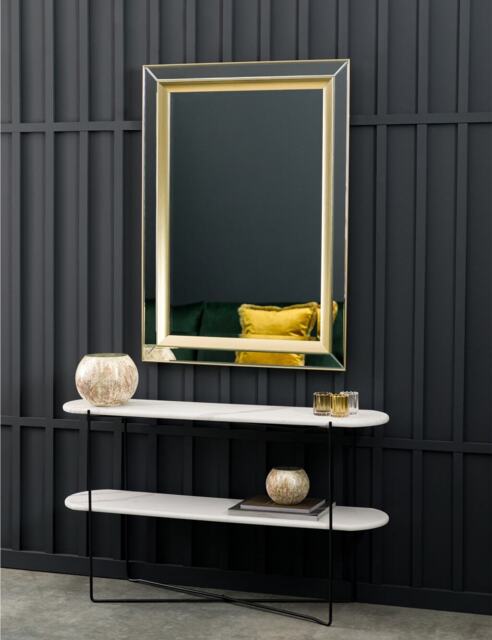 Gallery Direct Phantom Extra Large Rectangular Wall Mirror Gold