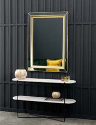 Gallery Direct Phantom Extra Large Rectangular Wall Mirror Gold