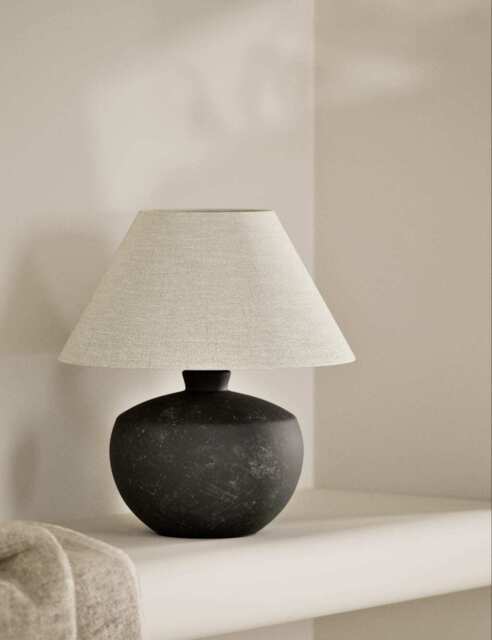 M&S Roma Urn Table Lamp Black