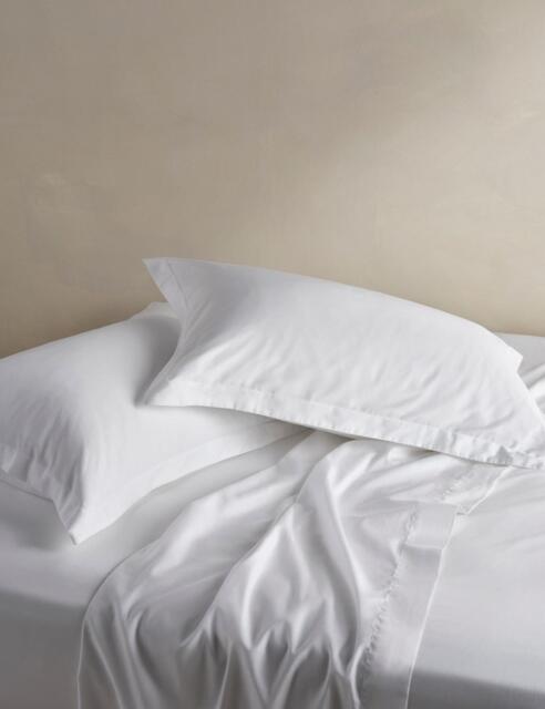 Bedfolk Pure Cotton 300 Thread Count Flat Sheet White