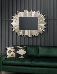 Gallery Direct Herzfeld Extra Large Rectangular Wall Mirror Silver