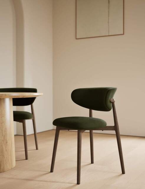 Gallery Direct Set of 2 Arc Dining Chairs Dark Green