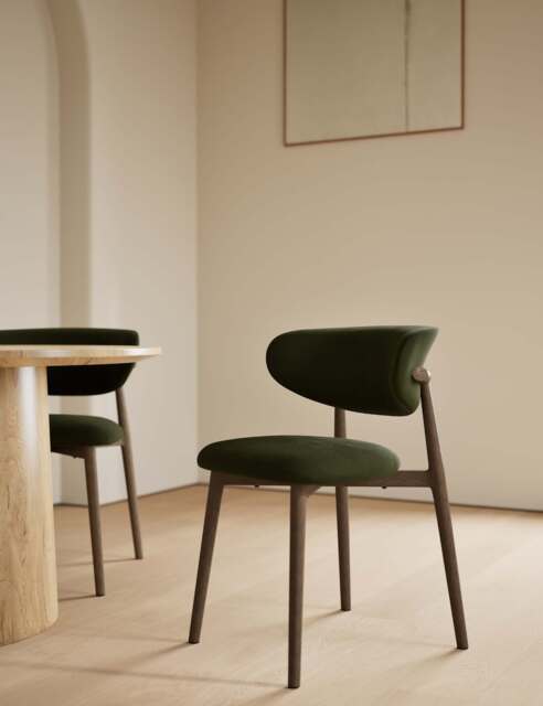 Gallery Direct Set of 2 Arc Dining Chairs Dark Green