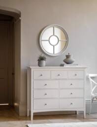 Gallery Direct Hastings White 9 Drawer Chest Soft White