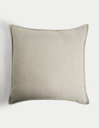 M&S Pure Linen Cushion Khaki Mix