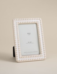 M&S Ceramic Bobble Photo Frame 4x6 inch Cream