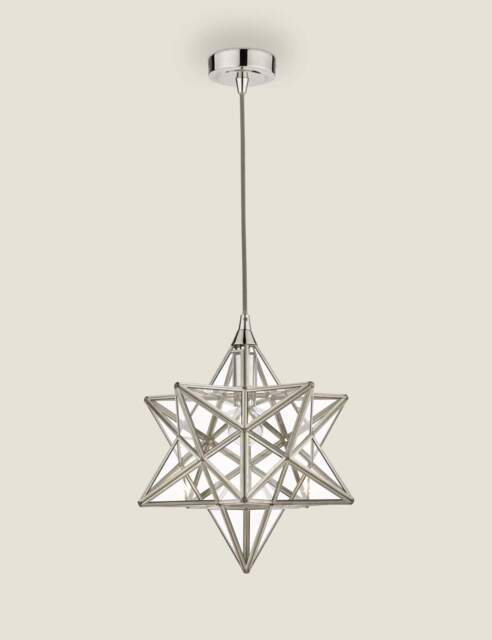 Laura Ashley Star Small Pendant Light Silver