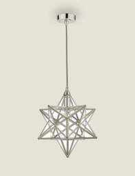Laura Ashley Star Small Pendant Light Silver