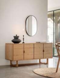 Gallery Direct Craft 4 Door Sideboard Natural